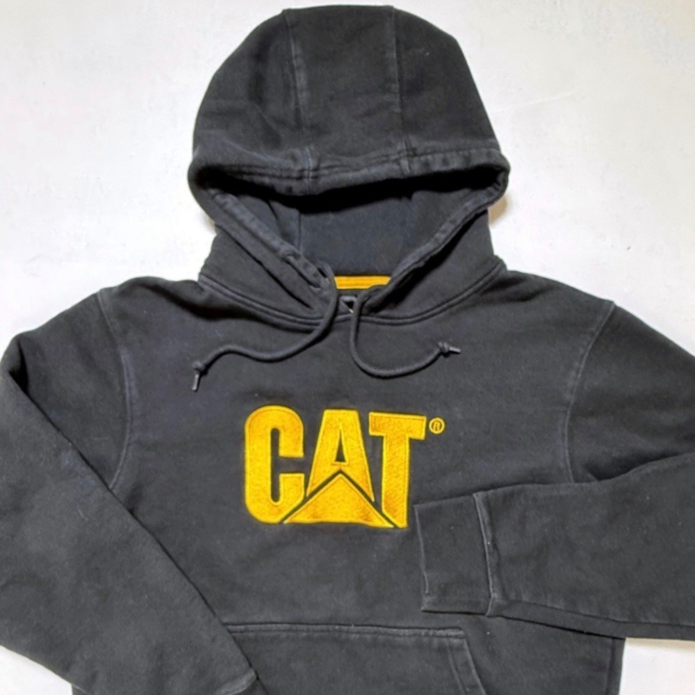 CAT Caterpillar Men's Medium‎ Hoodie Long Sleeve Sweatshirt Black